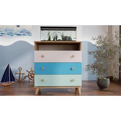 Комод ModaLife Hera Loft 81 (Atlantic Pine Canyon/Blue/Turquoise)