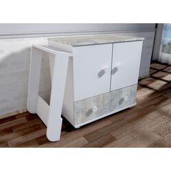 Пеленальный комод MyKids Happy A428 (White/Grey) Thumb