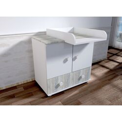 Пеленальный комод MyKids Happy A428 (White/Grey)