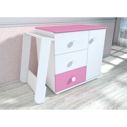 Пеленальный комод MyKids Kombo D120 (White/Pink) Thumb