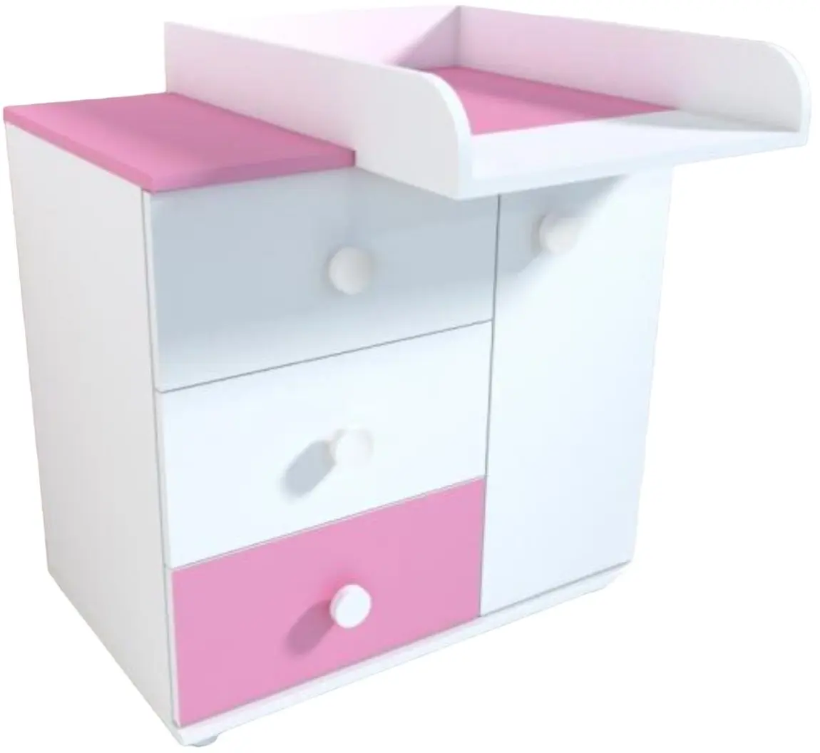 Пеленальный комод MyKids Kombo D120 (White/Pink) - 3