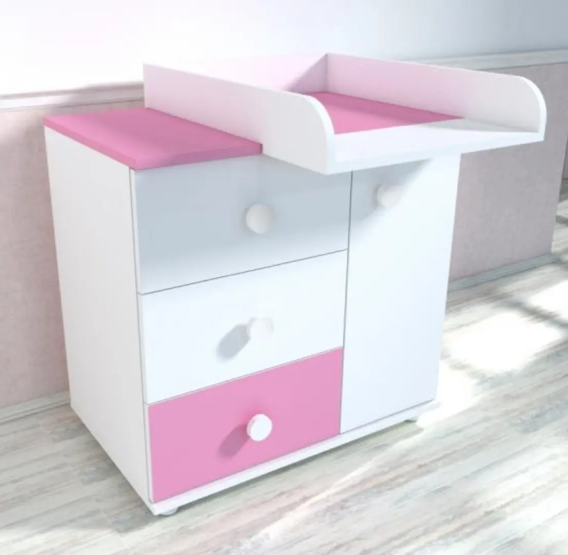 Пеленальный комод MyKids Kombo D120 (White/Pink)