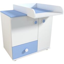 Comoda de infasat MyKids Lucky  0121PE (White/Blue) Thumb