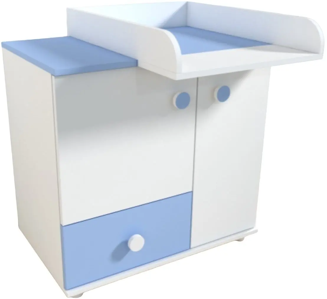 Comoda de infasat MyKids Lucky  0121PE (White/Blue)