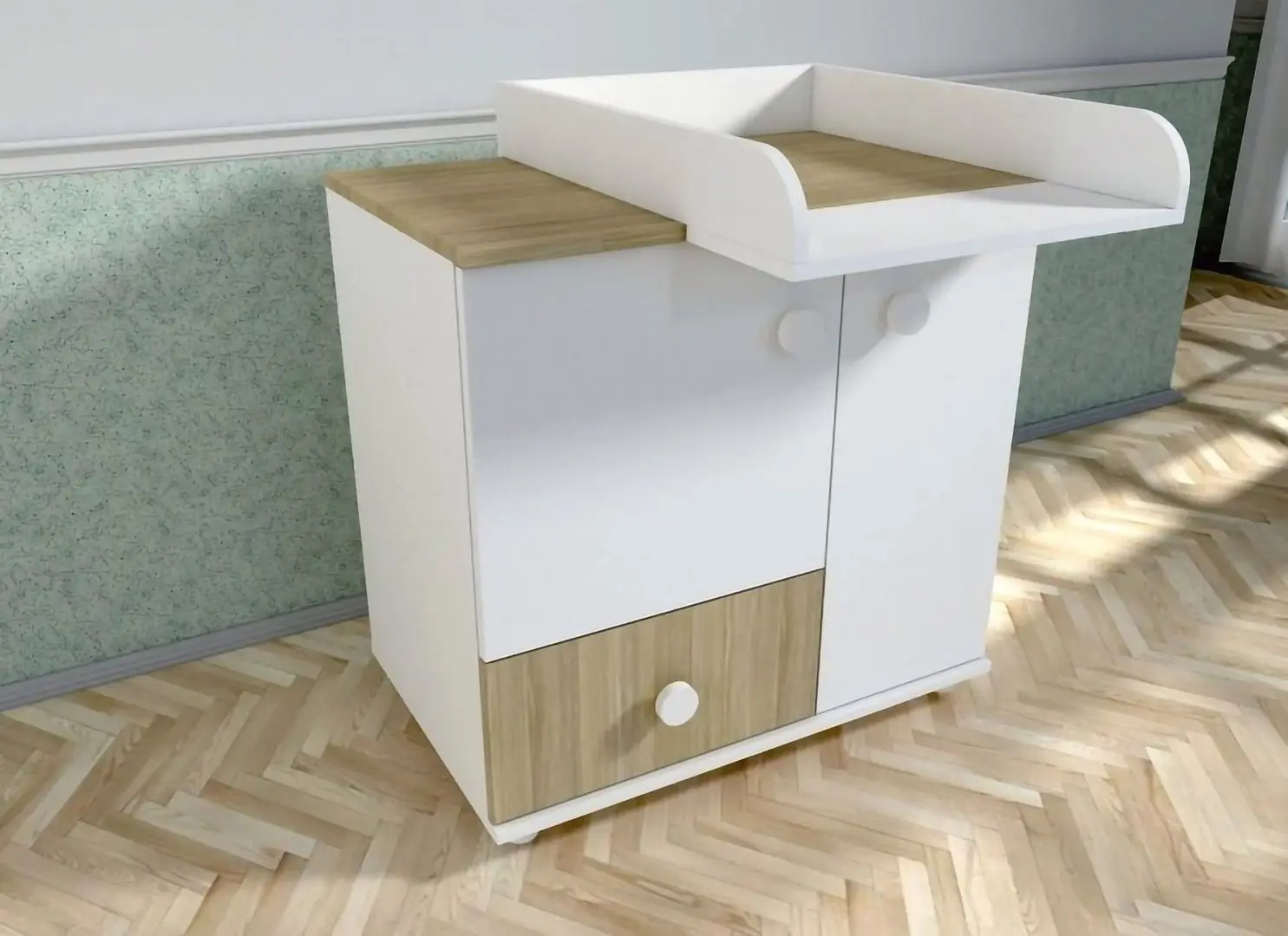 Пеленальный комод MyKids Lucky A563 (White/Natural)