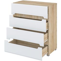 Комод Неман Леонардо МН-026-07 (Дуб Сонома/Белый Полуглянец) Thumb