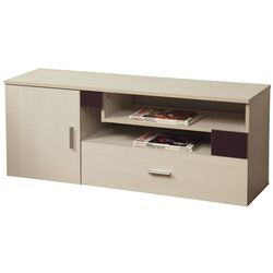 Тумба РТВ Олмеко Некст 06.272 (Вудлайн Кремовый/Баклажан)