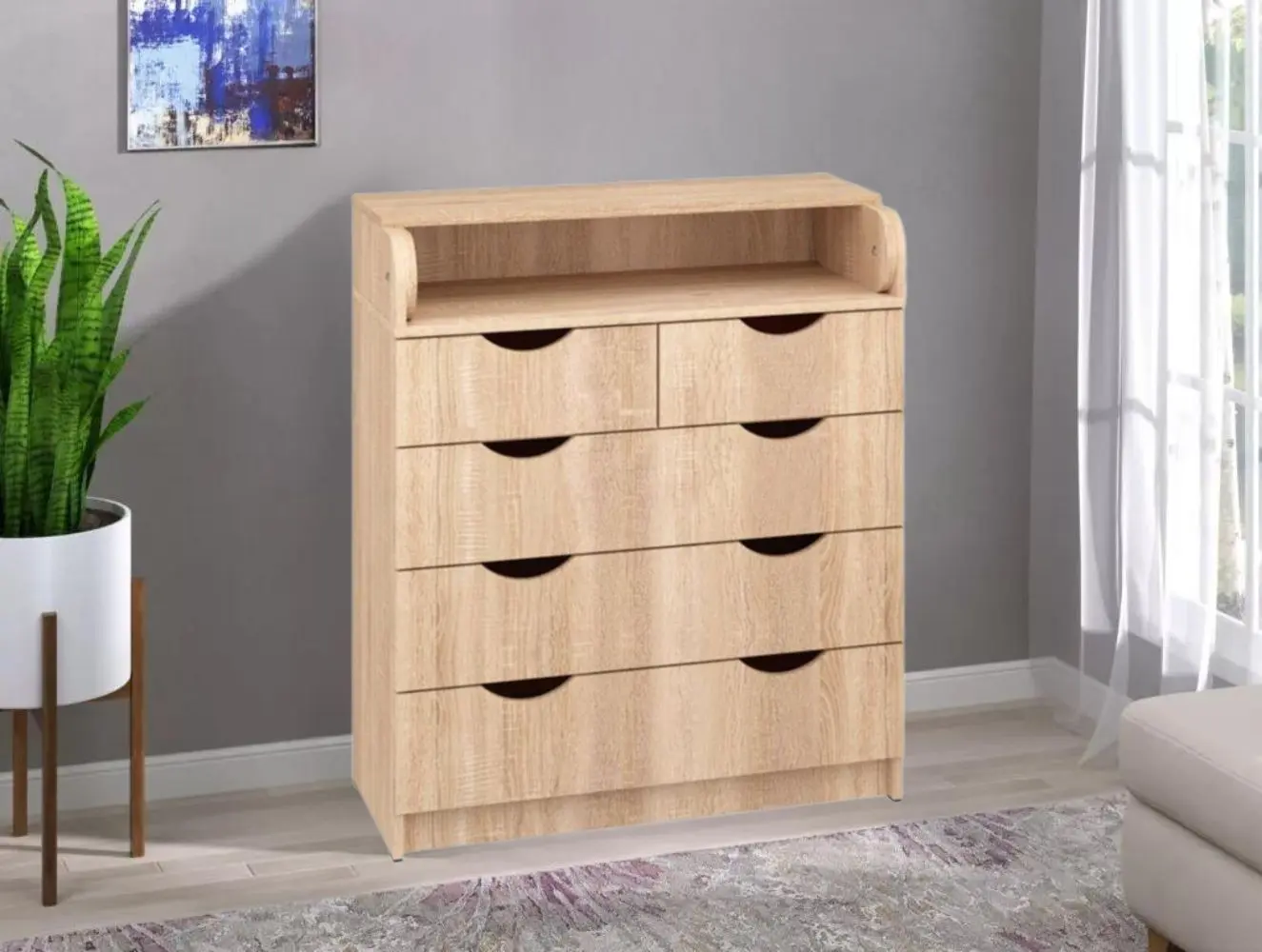 Comoda pentru infasat Пехотин K-3+3 800 (Sonoma Oak)