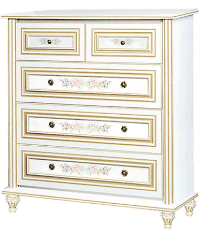 Comoda Skay Princessa 1050 (White/Gold)