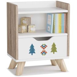 Noptiera Smart Masha i Medved Folk 40x50 (Sonoma Oak/White)