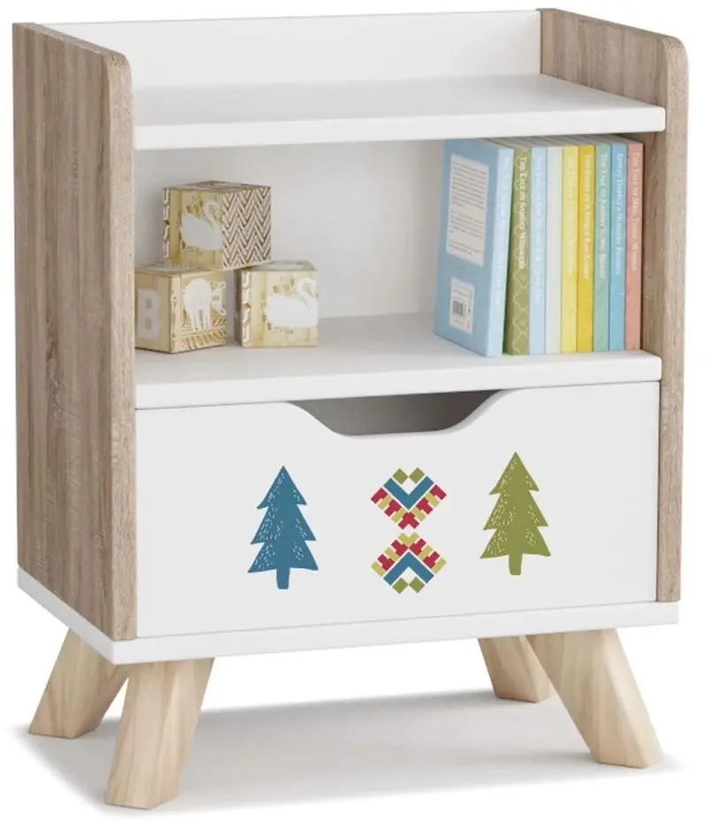 Noptiera Smart Masha i Medved Folk 40x50 (Sonoma Oak/White)