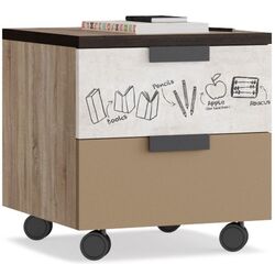 Noptiera Smart Masha i Medved Loft 45x46 Sonoma Oak/Beige (pe role)