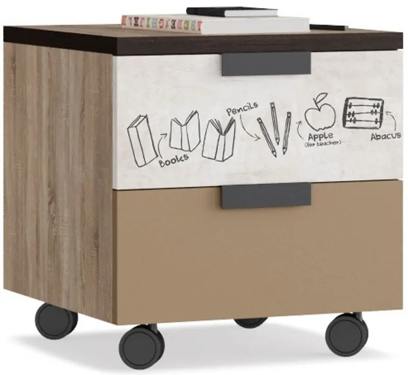 Noptiera Smart Masha i Medved Loft 45x46 Sonoma Oak/Beige (pe role)