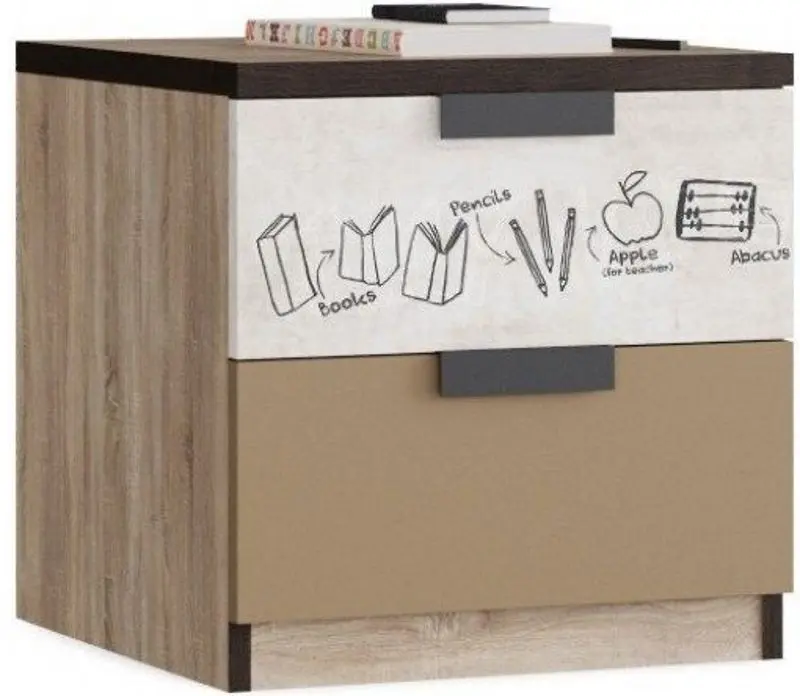 Noptiera Smart Masha i Medved Loft 45x46 (Sonoma Oak/Beige)