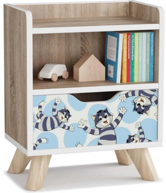 Noptiera Smart Prostokvashino Skandinavik 40x50 (Sonoma Oak/Sky Cat)