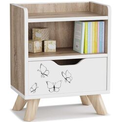 Noptiera Smart Prostokvashino Skandinavik 40x50 (Sonoma Oak/White Butterfly)