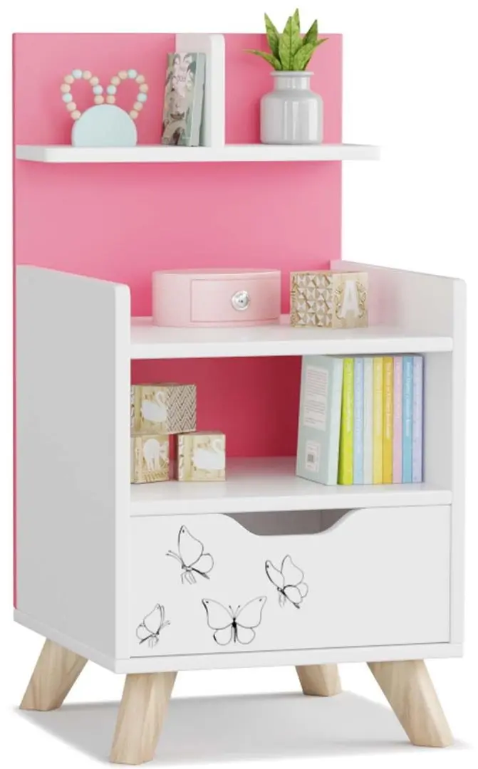 Noptiera Smart Prostokvashino Skandinavik 40x80 (Pink/White Butterfly)