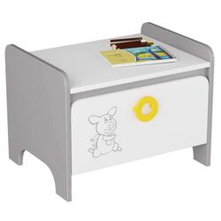 Тумба прикроватная Smart Соня Оранжевая Корова 50x50 (Grey/White/Pig)