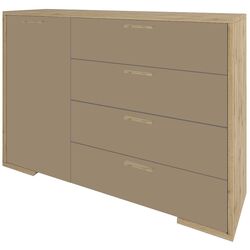 Comoda Sokme Francheska 1D/4S (Wotan Oak/Latte)