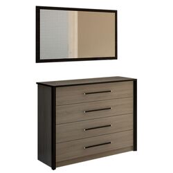 Comoda + Oglinda Sokme Skarlet 800 (Sonoma Oak/Wenge Magic)