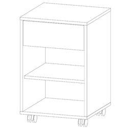 Tumba Sokme Aygo AG11 1U1S (Beech Artizan Sand/White/Anthracite) Thumb