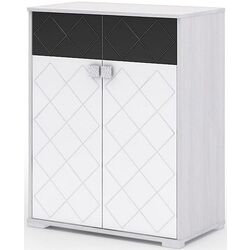 Tumba Стендмебель Salma КМ 022 (Oak Anchor Light/White Gloss)