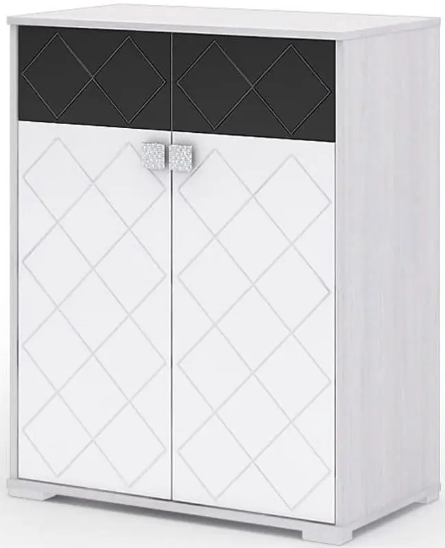 Tumba Стендмебель Salma КМ 022 (Oak Anchor Light/White Gloss)