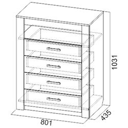 Comoda SV-mebel Gamma-20 800 (Ash Anchor Light/Wenge) Thumb