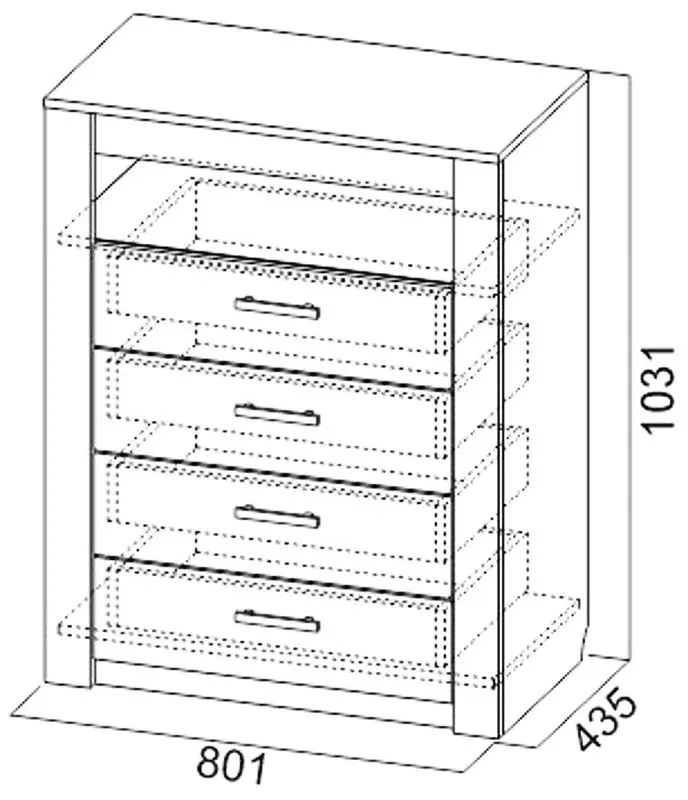 Comoda SV-mebel Gamma-20 800 (Ash Anchor Light/Wenge)
