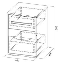 Tumba cu sertar SV-mebel Grey (Cement Light/White) Thumb