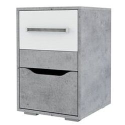 Tumba cu sertar SV-mebel Grey (Cement Light/White)