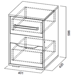 Тумба SV-mebel Гарвард (Гикори Тёмный/Белый) Thumb
