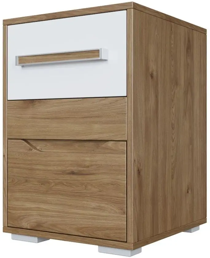 Тумба SV-mebel Гарвард (Гикори Тёмный/Белый)