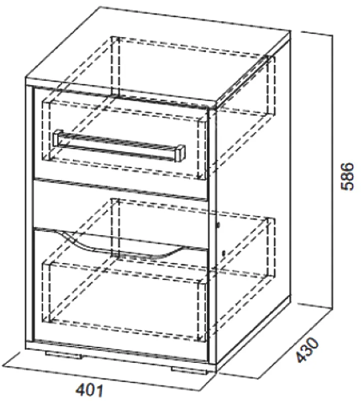 Тумба SV-mebel Гарвард (Гикори Тёмный/Белый) - 2