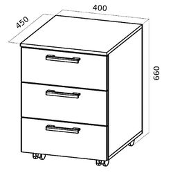 Tumba cu role SV-mebel №7 (Ash Shimo Dark/Ash Shimo Light) Thumb