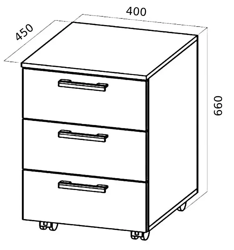 Tumba cu role SV-mebel №7 (Ash Shimo Dark/Ash Shimo Light)