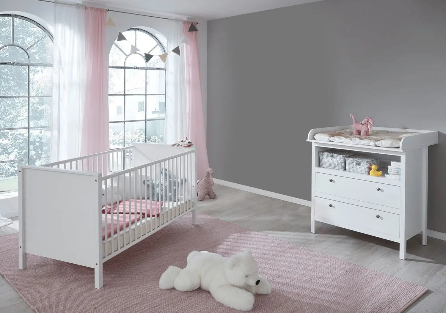 Comoda de infasat Tempo Kondela Olje 2S (White)