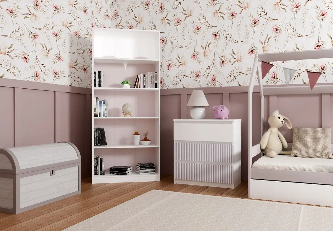 Comoda TopEshop Malwa M3 Arteso (White/Pink)