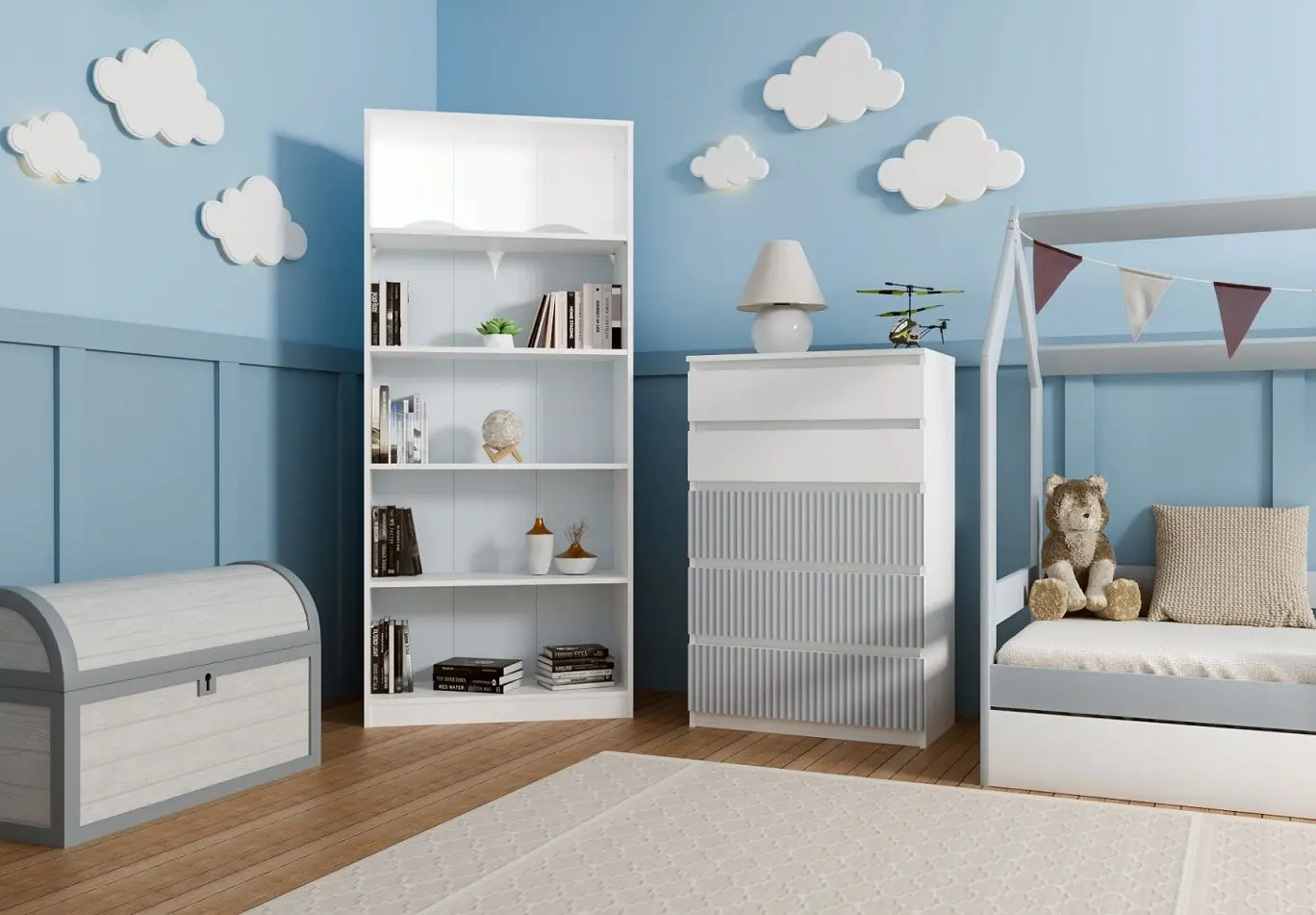 Comoda TopEshop Malwa M5 Arteso (White/Blue)