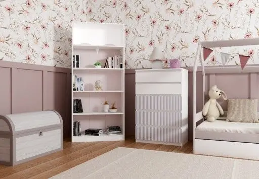 Comoda TopEshop Malwa M5 Arteso (White/Pink)