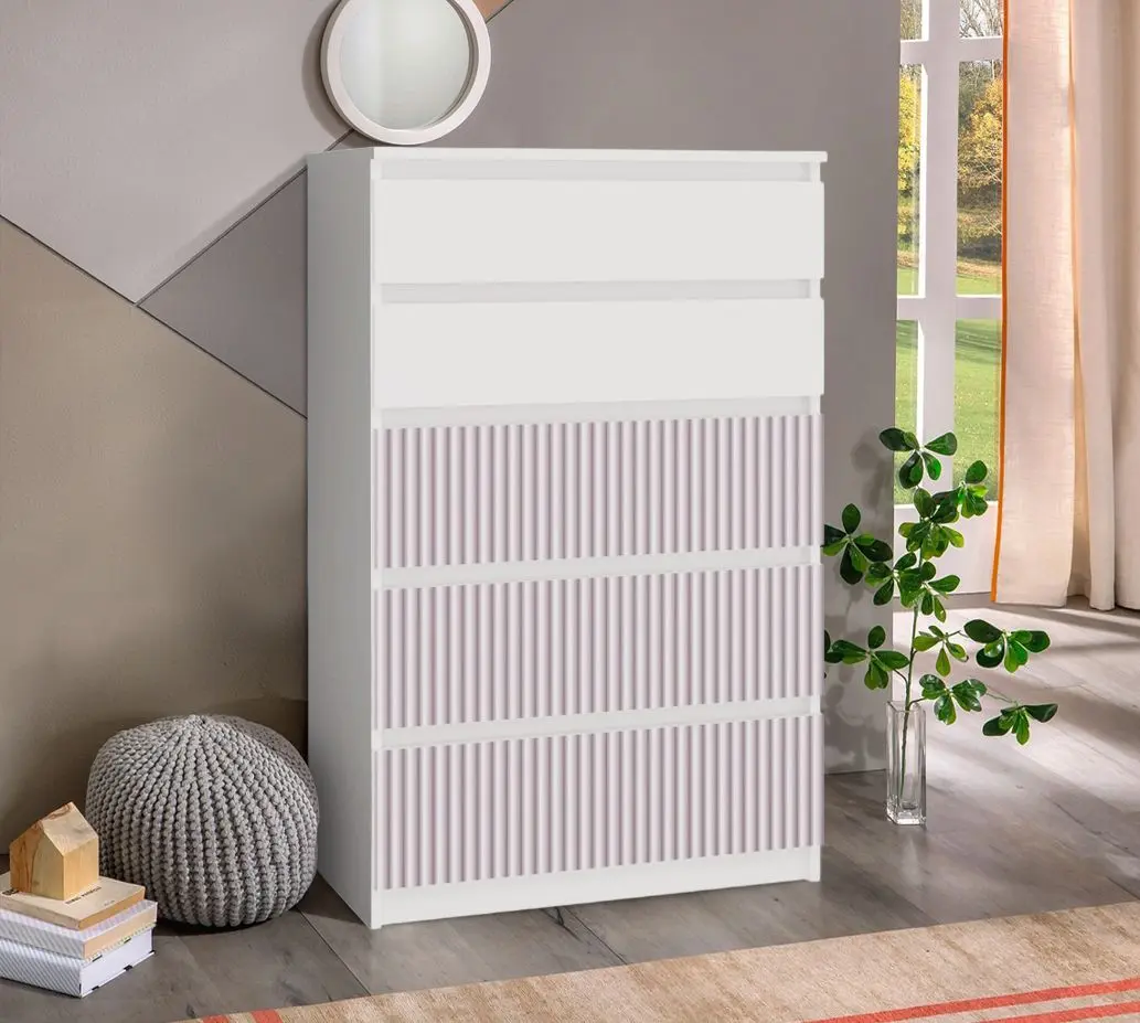 Comoda TopEshop Malwa M5 Arteso (White/Pink)