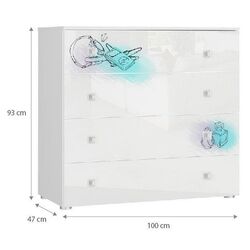 Комод Tuckano 100 Bella (White/White Gloss/Perfume Print) Thumb