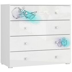 Комод Tuckano 100 Bella (White/White Gloss/Perfume Print)
