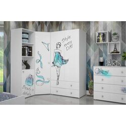 Комод Tuckano 100 Bella (White/White Gloss/Perfume Print) Thumb