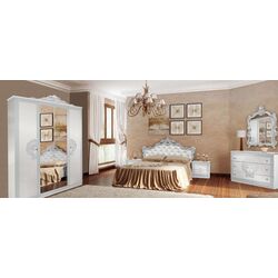 Comoda Yasen Milano 3S (White/White Gloss/Gray Patina) Thumb