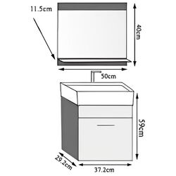 Set de mobila Belini Korsyka 1 KOR M 1/1/W/DS/0/ZW (Sonoma Oak) Thumb