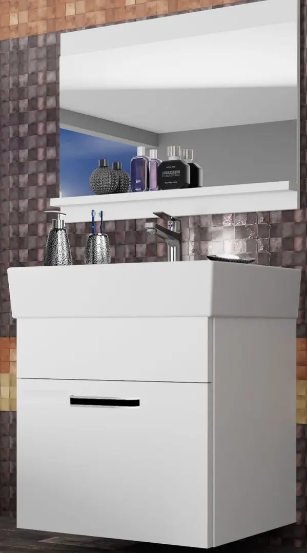 Set de mobila Belini Korsyka 1 KOR M 1/1/W/W/0/ZW (White Matt/White)