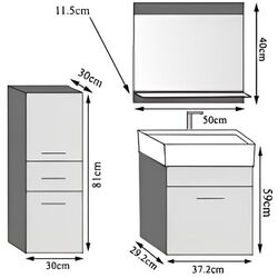 Set de mobila Belini Korsyka 2 KOR M 2/1/W/DS/0/ZW (Sonoma Oak) Thumb