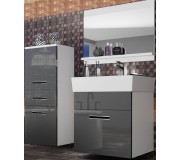 Комплект мебели Belini Korsyka 2 KOR P 2/1/W/S/0/ZW (Gray High Gloss)