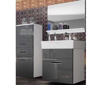 Комплект мебели Belini Korsyka 2 KOR P 2/1/W/S/0/ZW (Gray High Gloss)